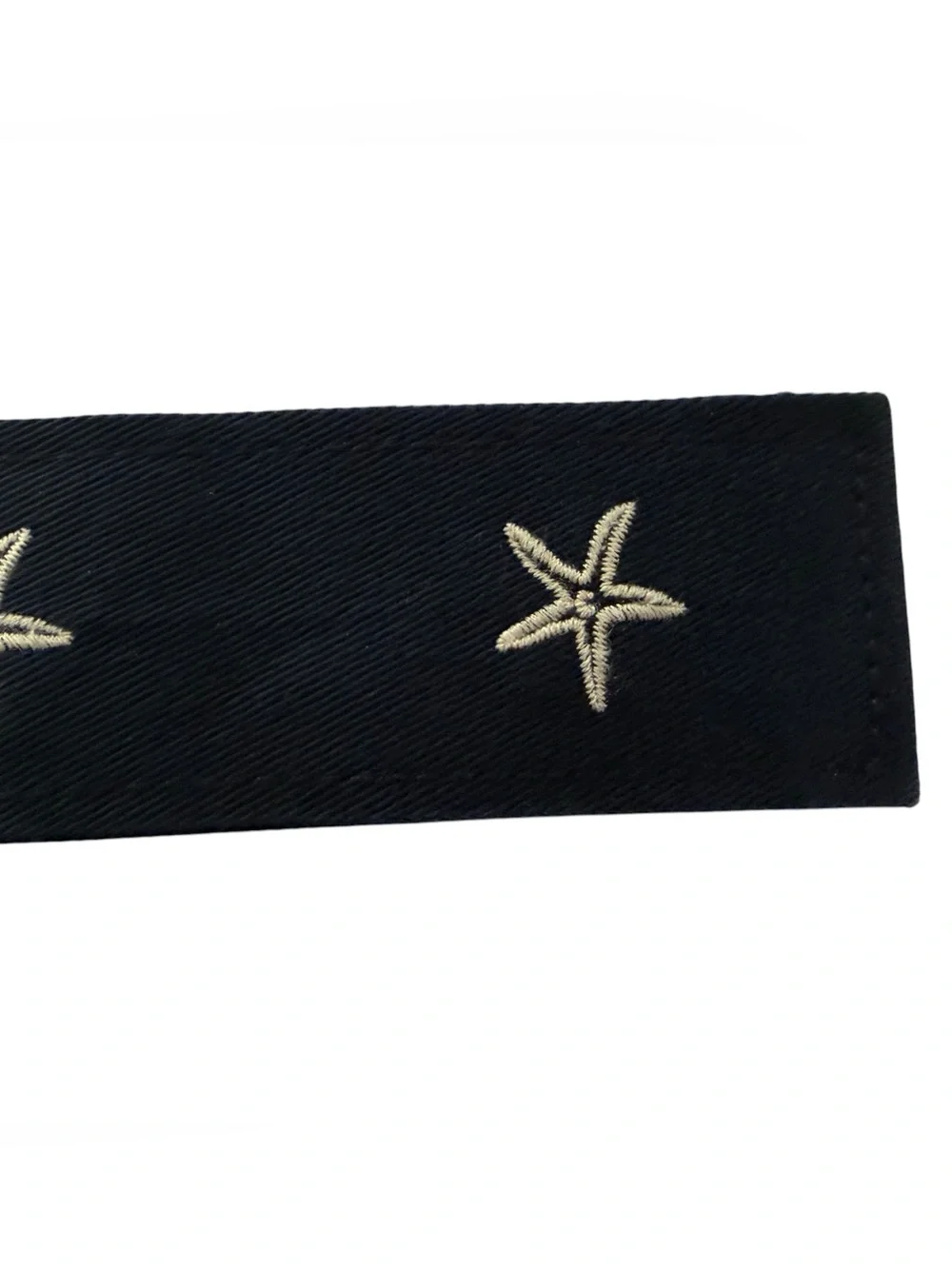 J. Crew Starfish Coastal Preppy Navy Canvas Belt with Silver Double Ring Buckle - Picture 4 of 10